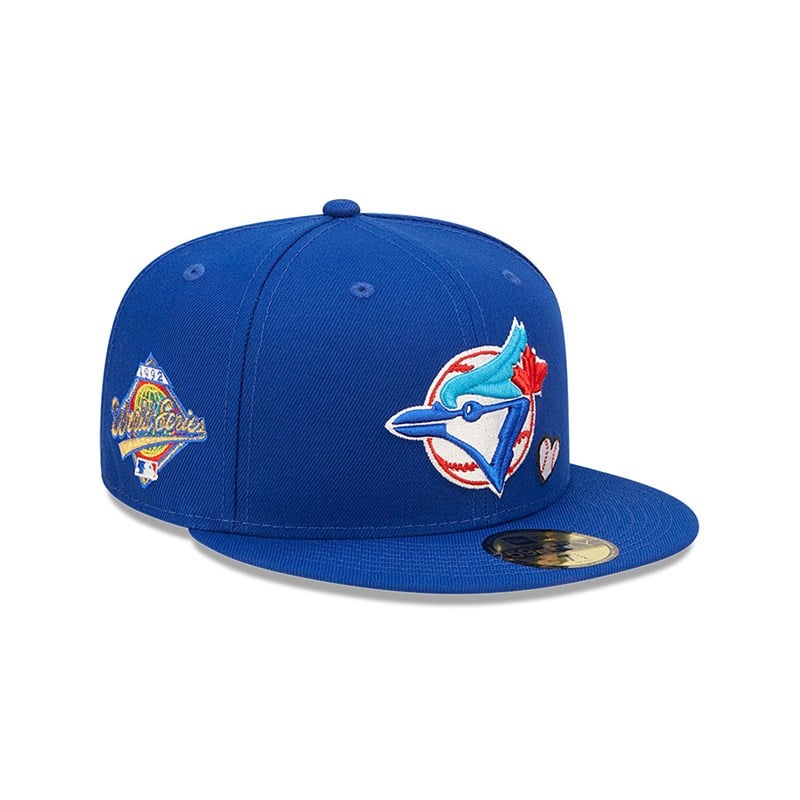 Blue New Era Toronto Jays MLB Team Heart Fitted Cap 59fifty | ZEFG16439