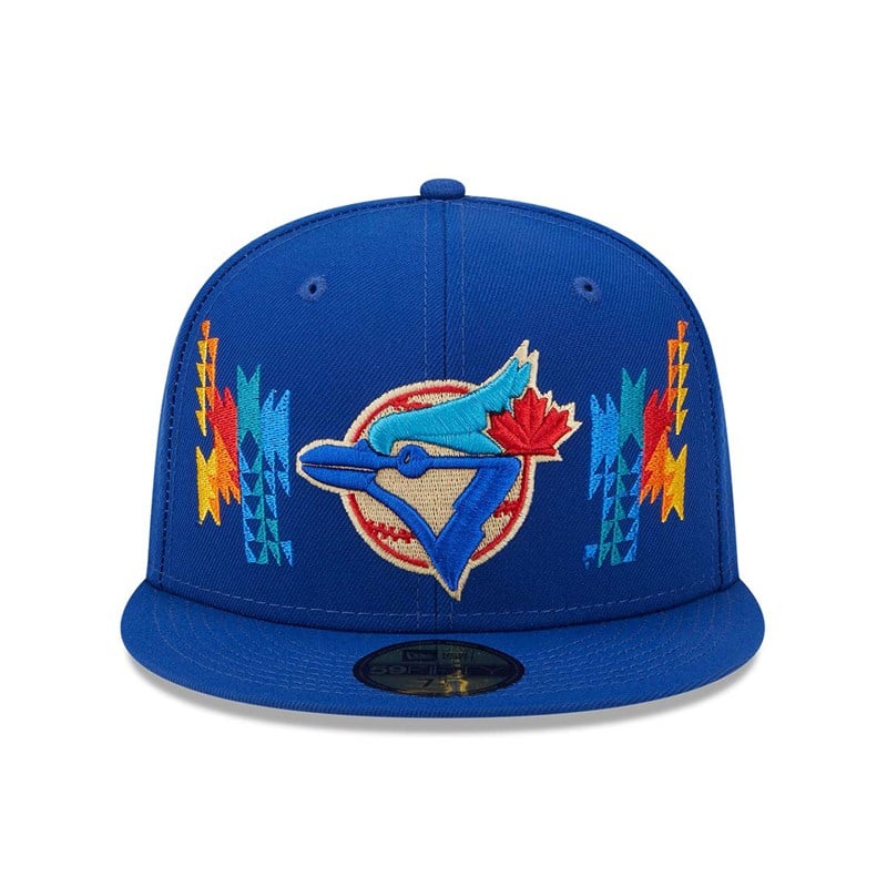 Blue New Era Toronto Jays Southwestern Fitted Cap 59fifty | CQRJ34506