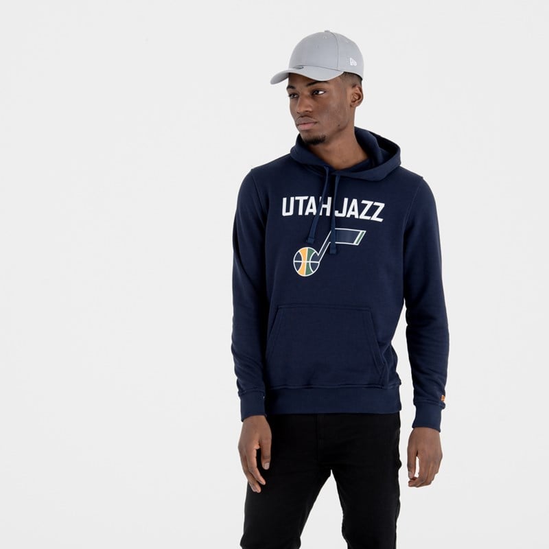 Blue New Era Utah Jazz Team Logo Hoodie | QWNM78249