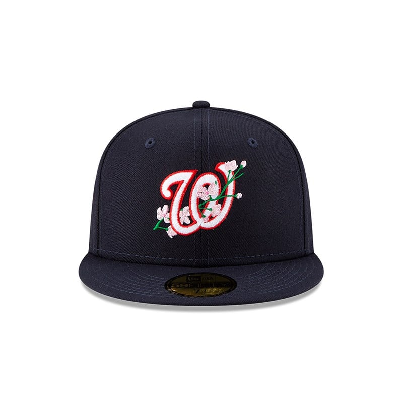 Blue New Era Washington Nationals Side Patch Bloom Fitted Cap 59fifty | KJUX03967