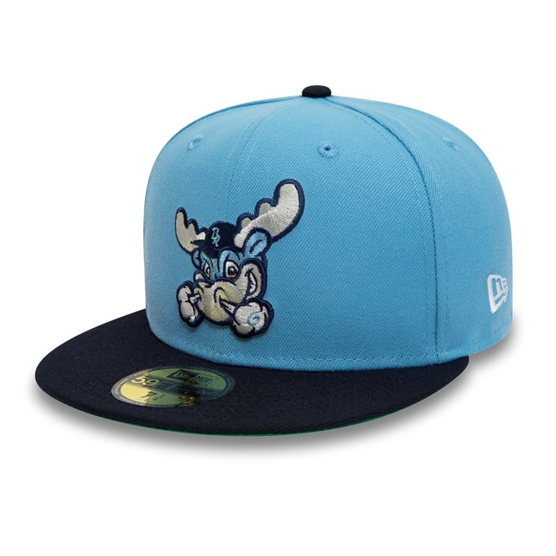 Blue New Era Wilmington Rocks Milb Fitted Cap 59fifty | PEDA92835