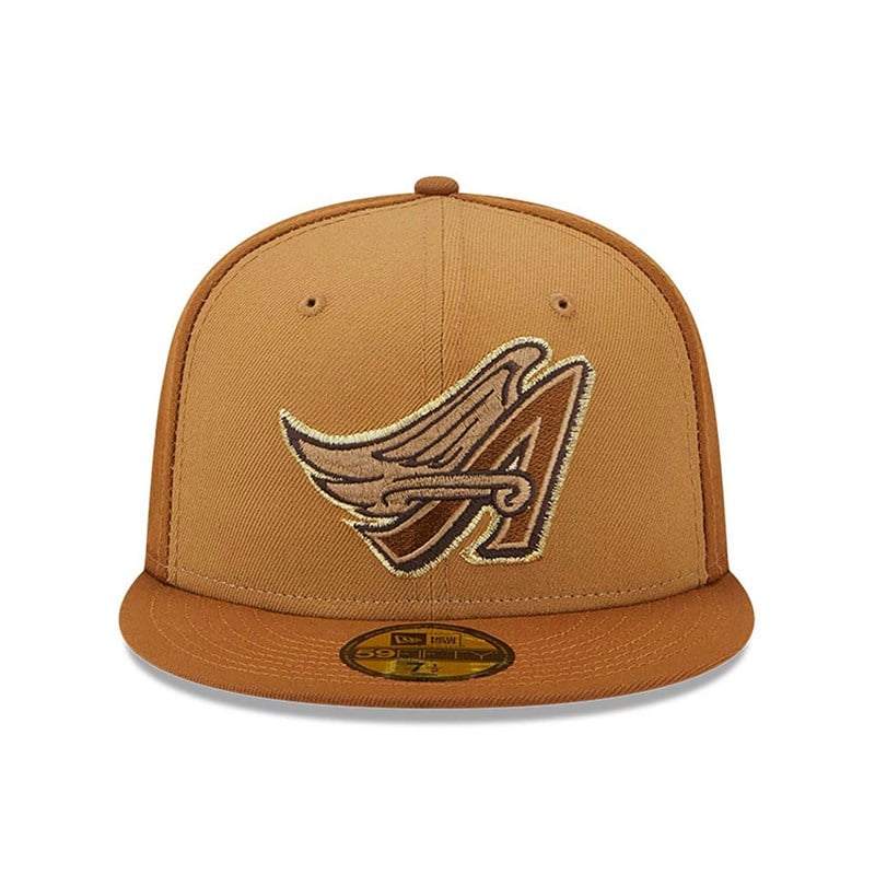 Brown New Era Anaheim Angels Tri Tone Fitted Cap 59fifty | NIQR04796