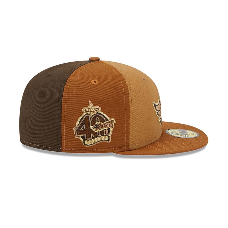 Brown New Era Anaheim Angels Tri Tone Fitted Cap 59fifty | NIQR04796