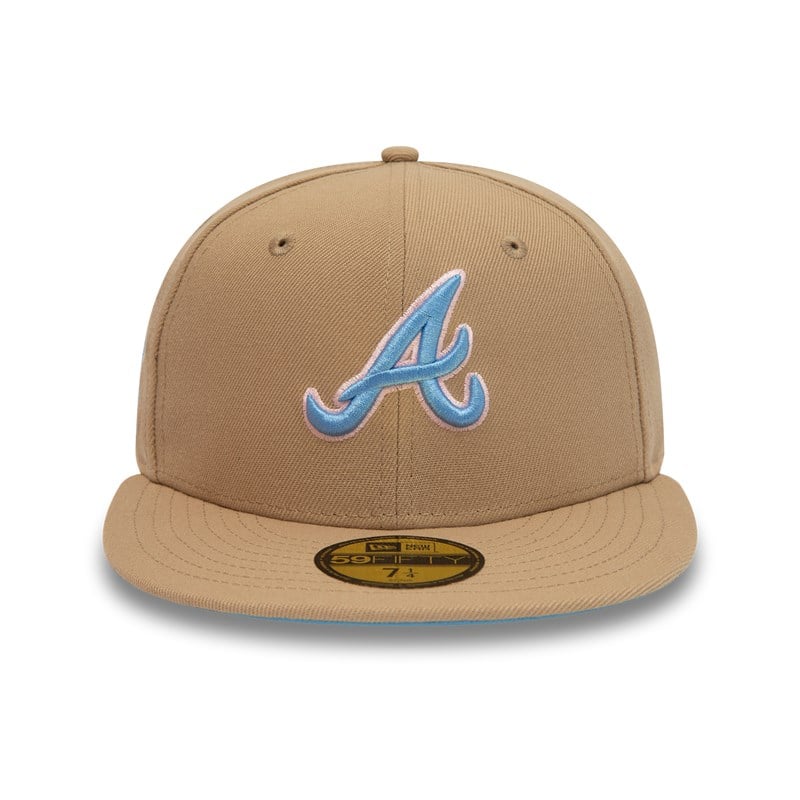 Brown New Era Atlanta Braves 30th Season Fitted Cap 59fifty | KXJW80421