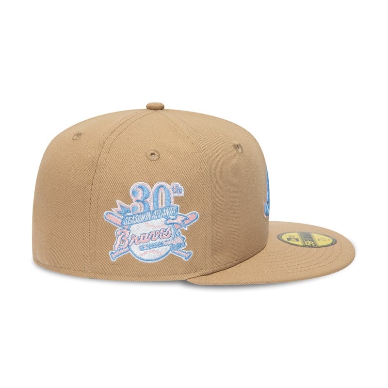 Brown New Era Atlanta Braves 30th Season Fitted Cap 59fifty | KXJW80421