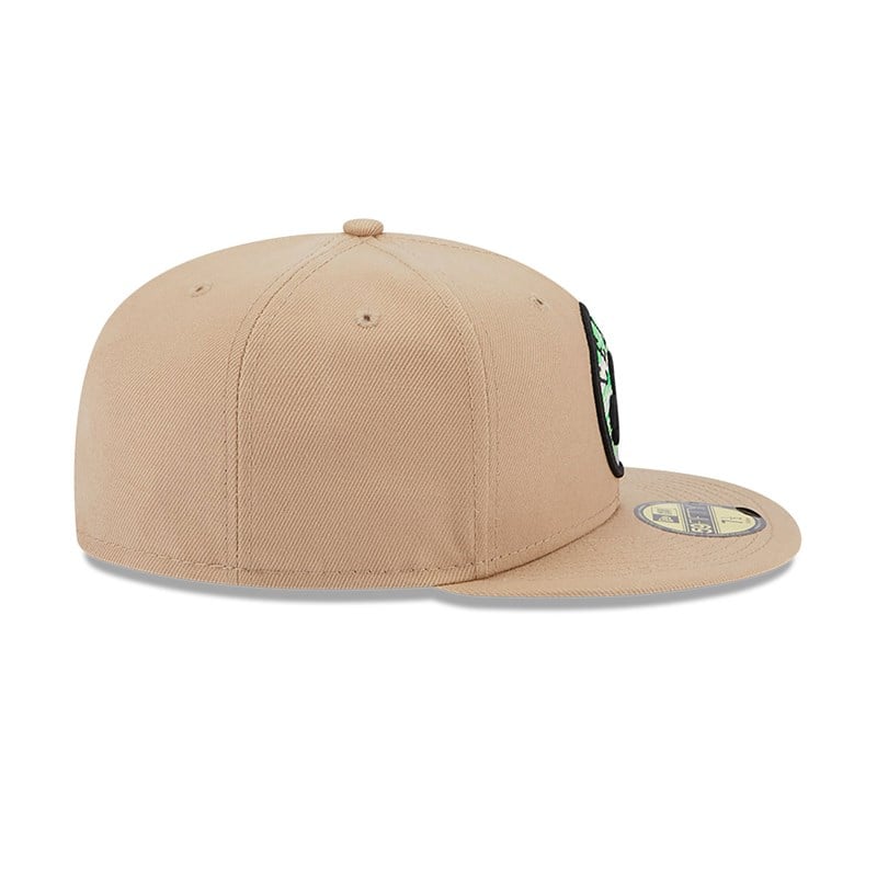 Brown New Era Boston Celtics Team Neon Fitted Cap 59fifty | PLNK62315