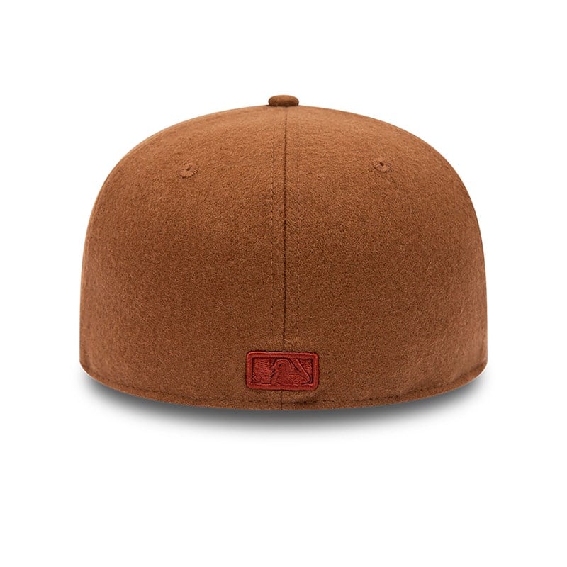 Brown New Era Boston Sox Melton Fitted Cap 59fifty | COUT23581