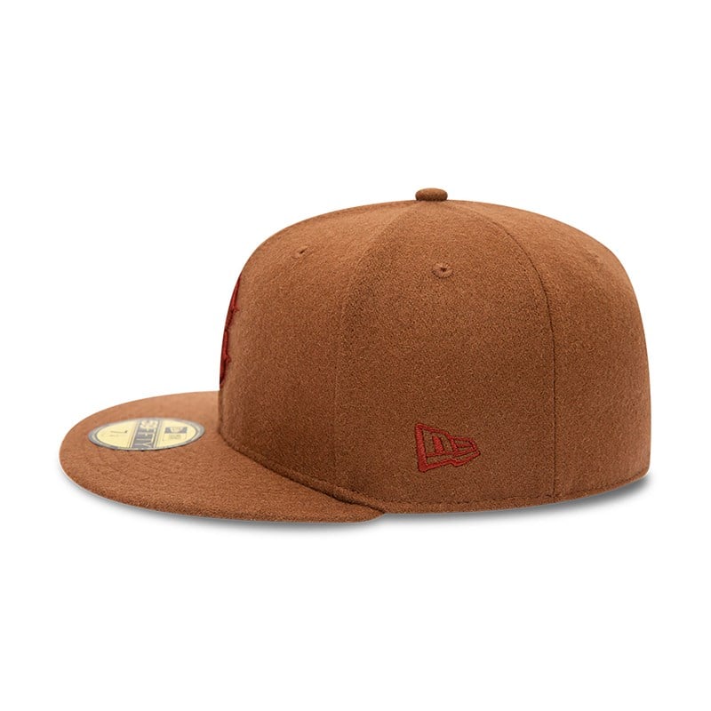 Brown New Era Boston Sox Melton Fitted Cap 59fifty | COUT23581