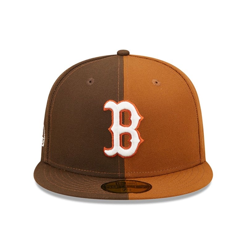 Brown New Era Boston Sox Split Fitted 59fifty | IWML36874