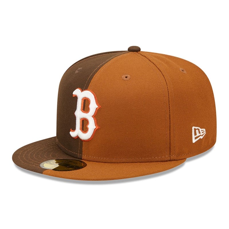 Brown New Era Boston Sox Split Fitted 59fifty | IWML36874