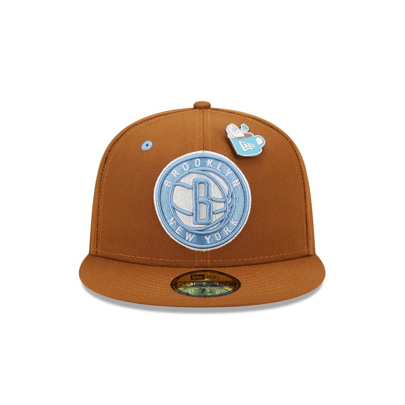 Brown New Era Brooklyn Nets Hot Cocoa Fitted Cap 59fifty | KOJU62047