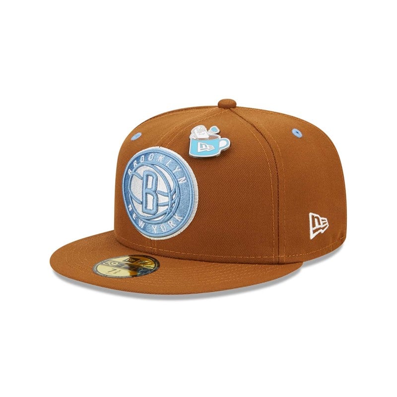 Brown New Era Brooklyn Nets Hot Cocoa Fitted Cap 59fifty | KOJU62047