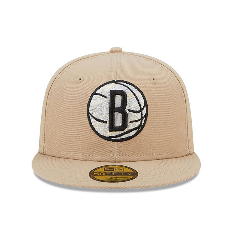 Brown New Era Brooklyn Nets Team Neon Fitted Cap 59fifty | VPAC01856