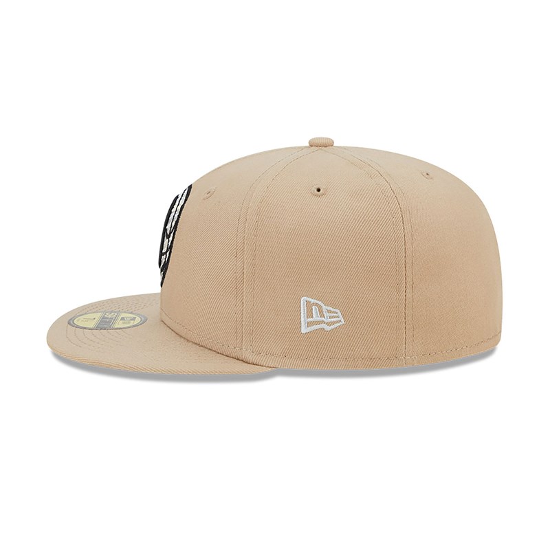 Brown New Era Brooklyn Nets Team Neon Fitted Cap 59fifty | VPAC01856