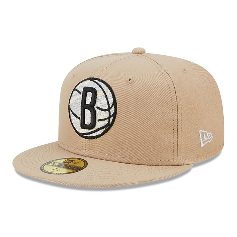 Brown New Era Brooklyn Nets Team Neon Fitted Cap 59fifty | VPAC01856