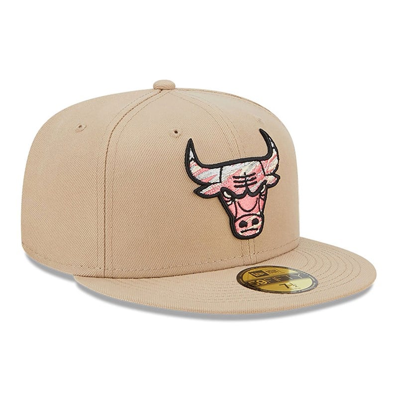 Brown New Era Chicago Bulls Team Neon Fitted Cap 59fifty | XJAY86201