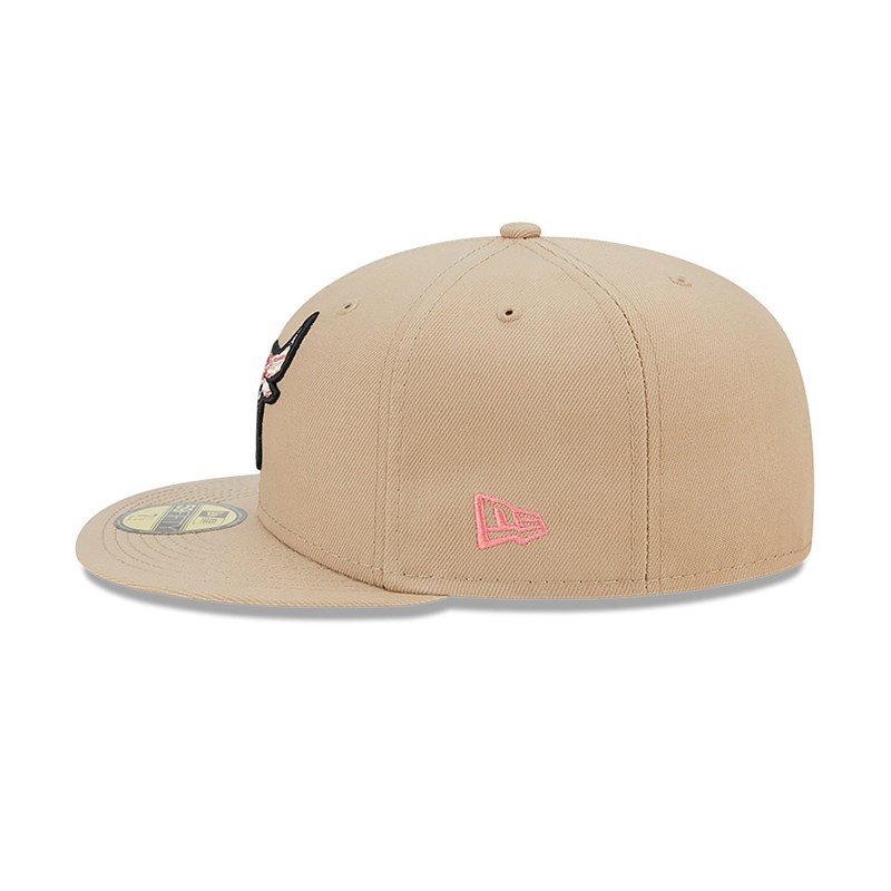 Brown New Era Chicago Bulls Team Neon Fitted Cap 59fifty | XJAY86201