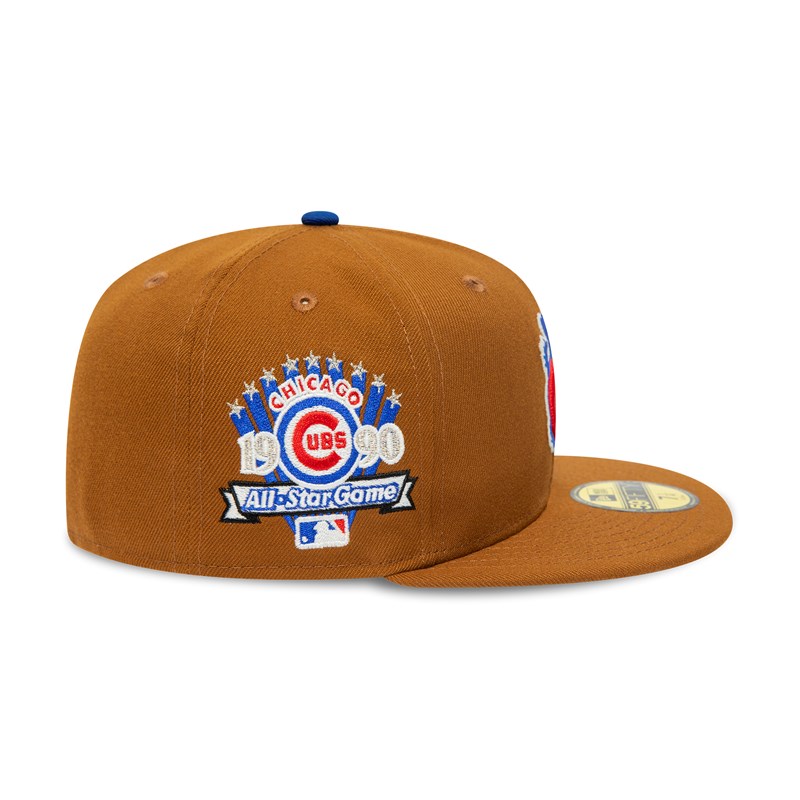 Brown New Era Chicago Cubs 1990 All Star Game Toasted Peanut Fitted Cap 59fifty | TPYK03946