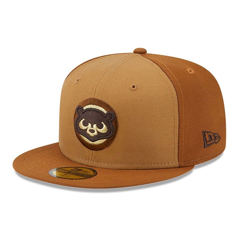 Brown New Era Chicago Cubs Tri Tone Fitted Cap 59fifty | AIYF03416