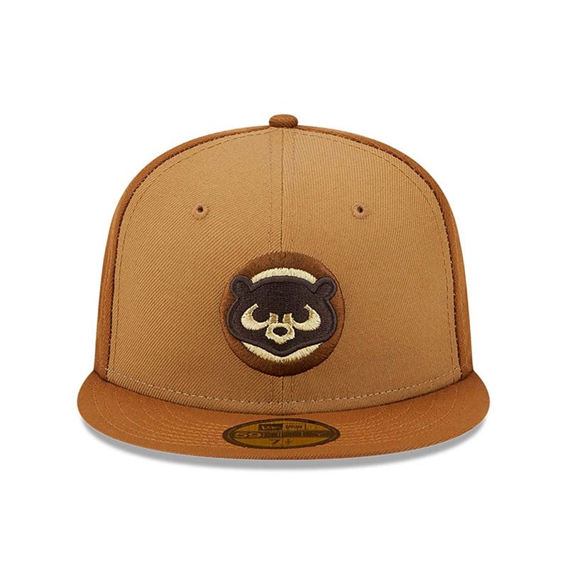 Brown New Era Chicago Cubs Tri Tone Fitted Cap 59fifty | AIYF03416