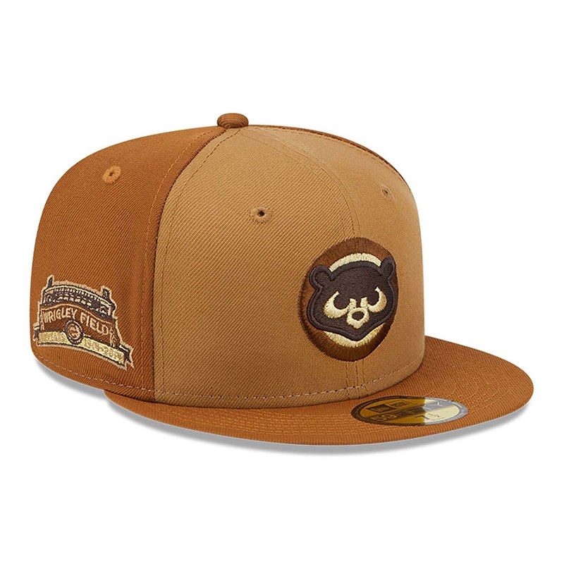 Brown New Era Chicago Cubs Tri Tone Fitted Cap 59fifty | AIYF03416