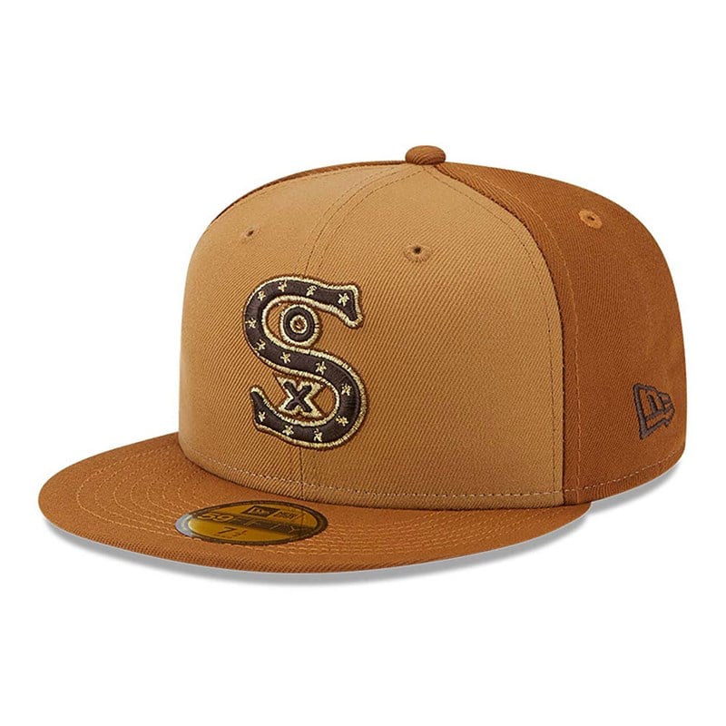 Brown New Era Chicago Sox Tri Tone Fitted Cap 59fifty | DJLN46135