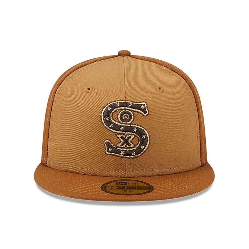 Brown New Era Chicago Sox Tri Tone Fitted Cap 59fifty | DJLN46135