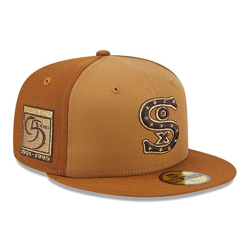 Brown New Era Chicago Sox Tri Tone Fitted Cap 59fifty | DJLN46135