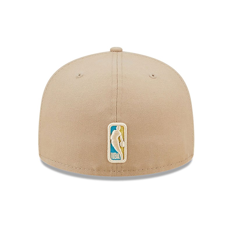 Brown New Era Golden State Warriors Team Neon Fitted Cap 59fifty | MAJT92476