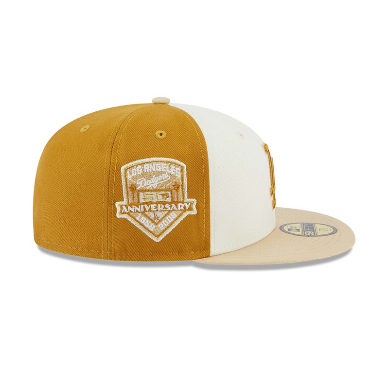 Brown New Era La Dodgers Anniversary Fitted Cap 59fifty | XQFC73146