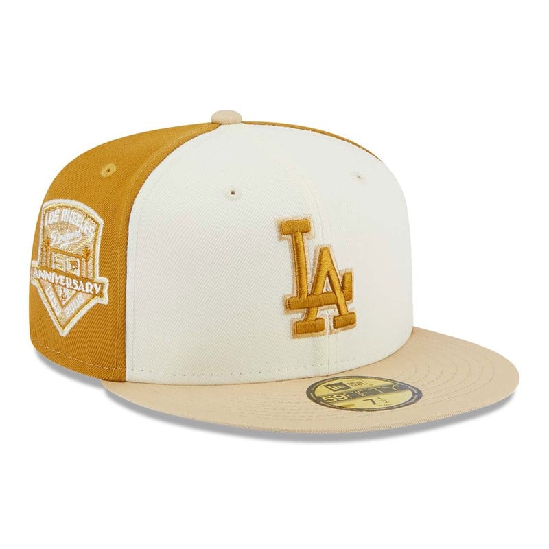 Brown New Era La Dodgers Anniversary Fitted Cap 59fifty | XQFC73146