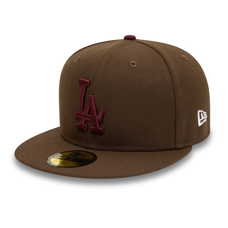 Brown New Era La Dodgers Fall Colours Fitted Cap 59fifty | GYCO28314