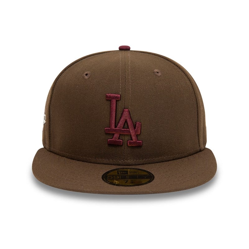 Brown New Era La Dodgers Fall Colours Fitted Cap 59fifty | GYCO28314