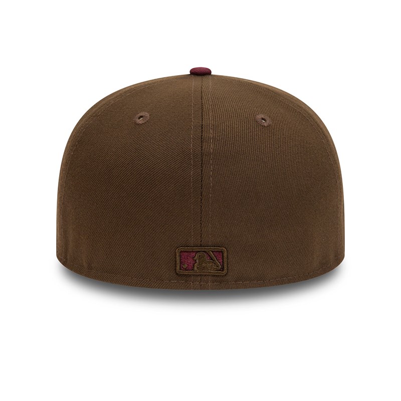 Brown New Era La Dodgers Fall Colours Fitted Cap 59fifty | GYCO28314