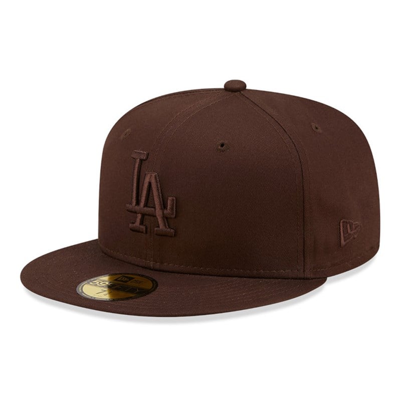 Brown New Era La Dodgers League Essential Fitted Cap 59fifty | RVHB65813