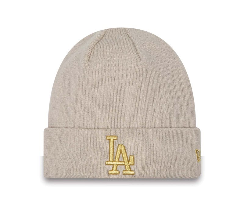 Brown New Era La Dodgers Womens Beanie Hat Knit | GMIO12037