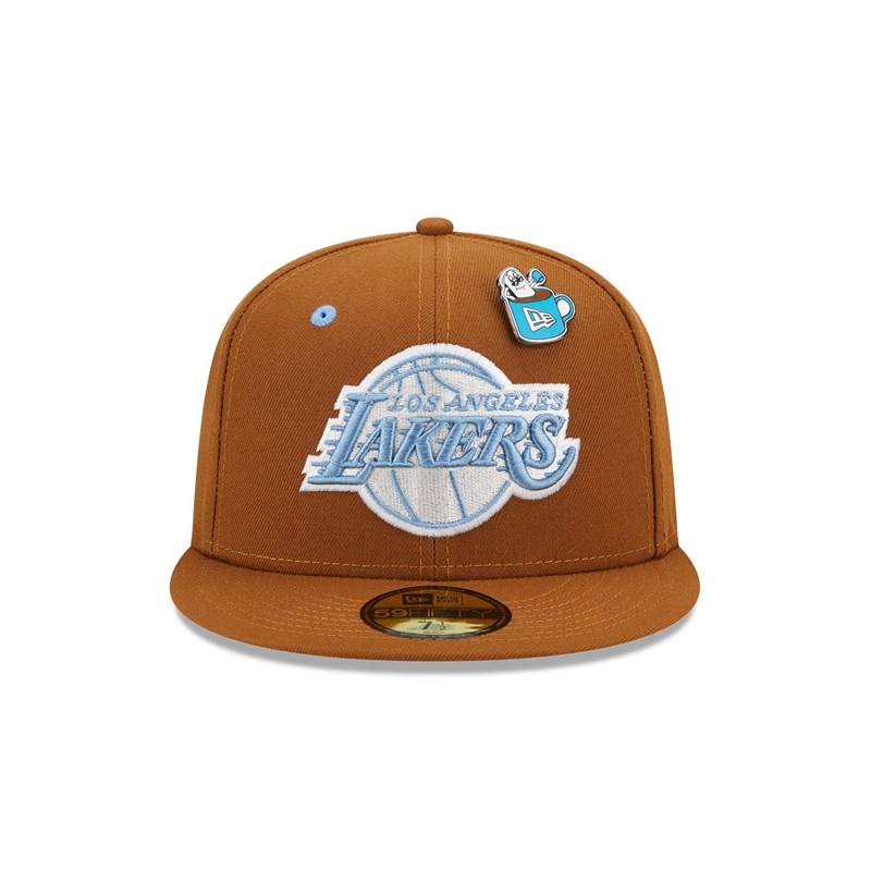 Brown New Era La Lakers Hot Cocoa Fitted Cap 59fifty | TFMO98426