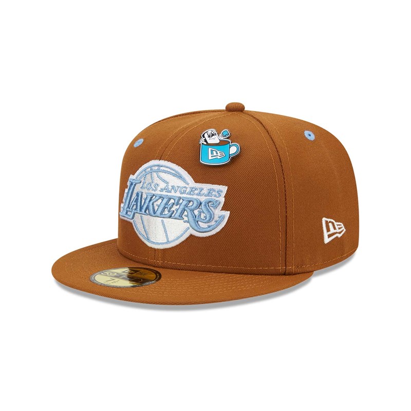 Brown New Era La Lakers Hot Cocoa Fitted Cap 59fifty | TFMO98426