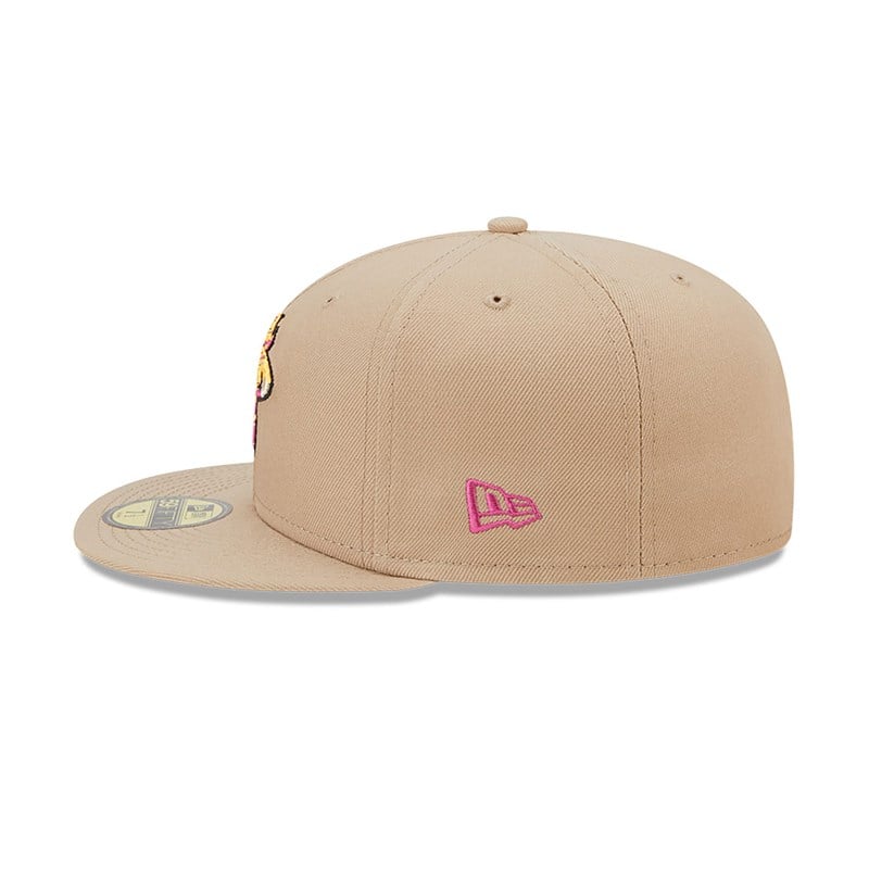 Brown New Era Miami Heat Team Neon Fitted Cap 59fifty | BDIO23865