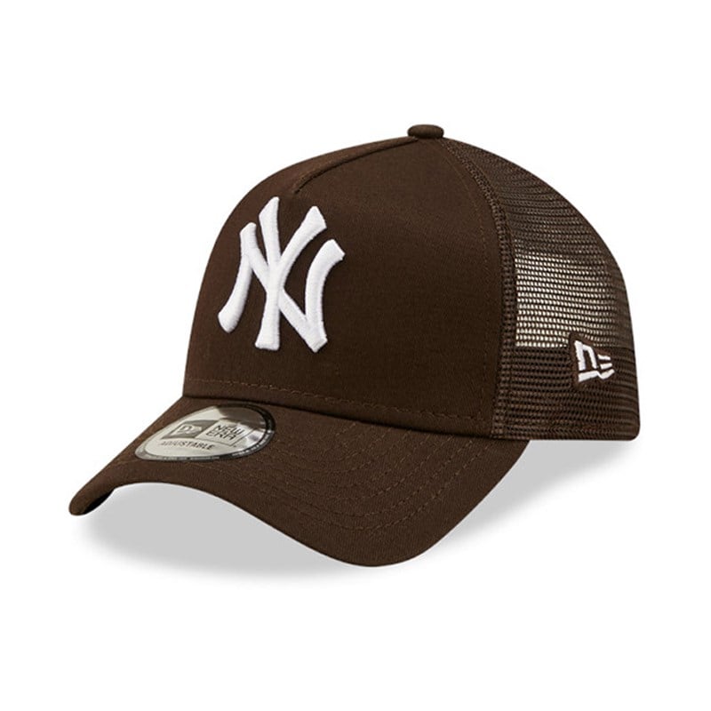 Brown New Era New York Yankees League Essential Kids A-frame Cap Trucker | FUQN20419