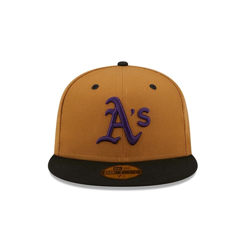 Brown New Era Oakland Athletics Fitted Cap 59fifty | PJEF57812