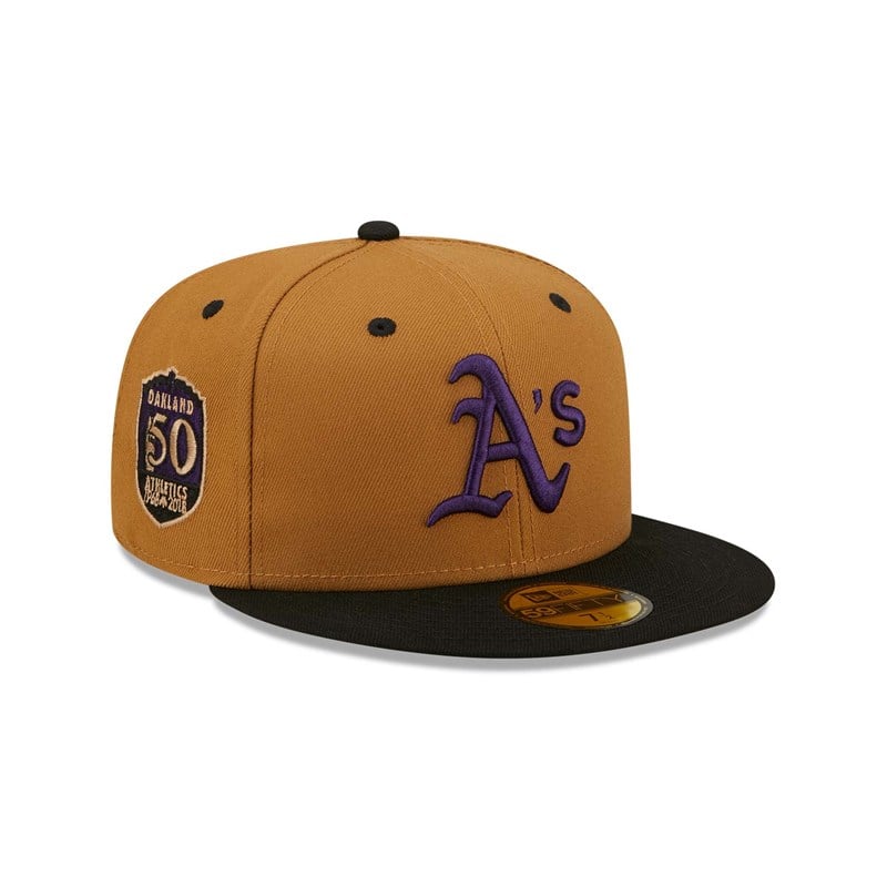 Brown New Era Oakland Athletics Fitted Cap 59fifty | PJEF57812