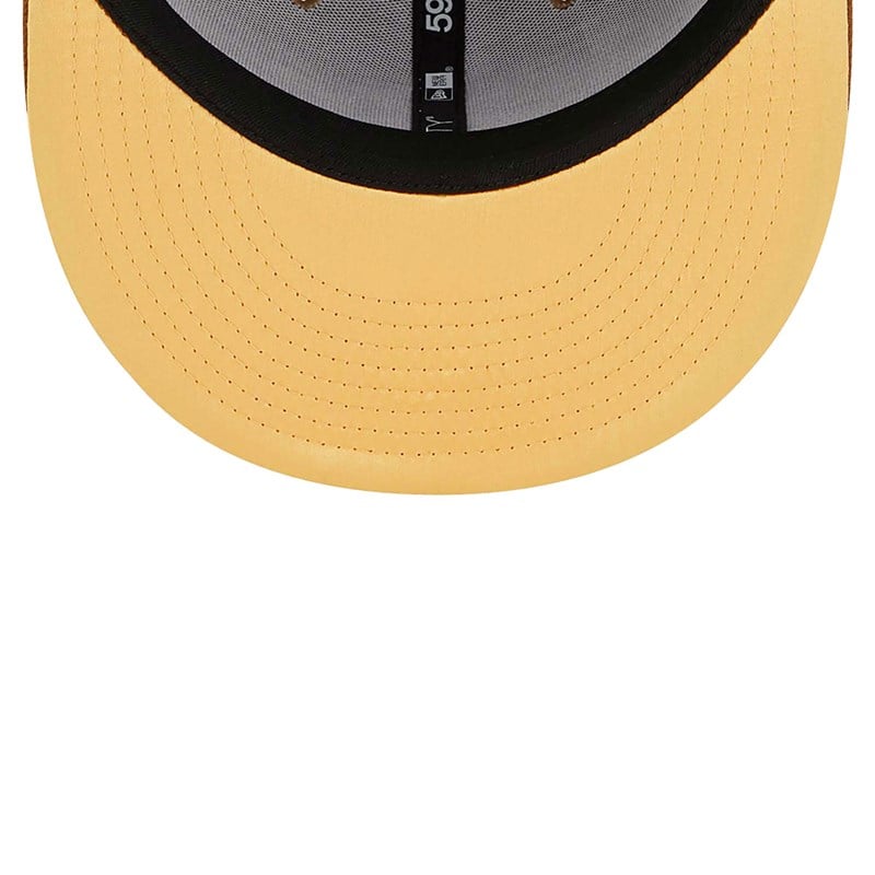 Brown New Era Oakland Athletics Tri Tone Fitted Cap 59fifty | TZHE78204