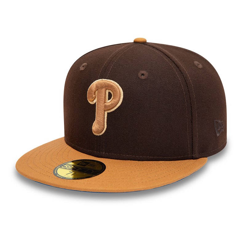 Brown New Era Philadelphia Phillies 2008 World Series Fitted Cap 59fifty | GUIF54879