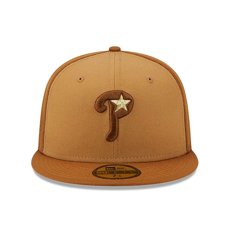 Brown New Era Philadelphia Phillies Tri Tone Fitted Cap 59fifty | UOBM42196