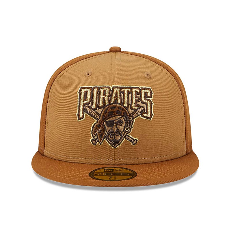 Brown New Era Pittsburgh Pirates Tri Tone Fitted Cap 59fifty | LNEM02173