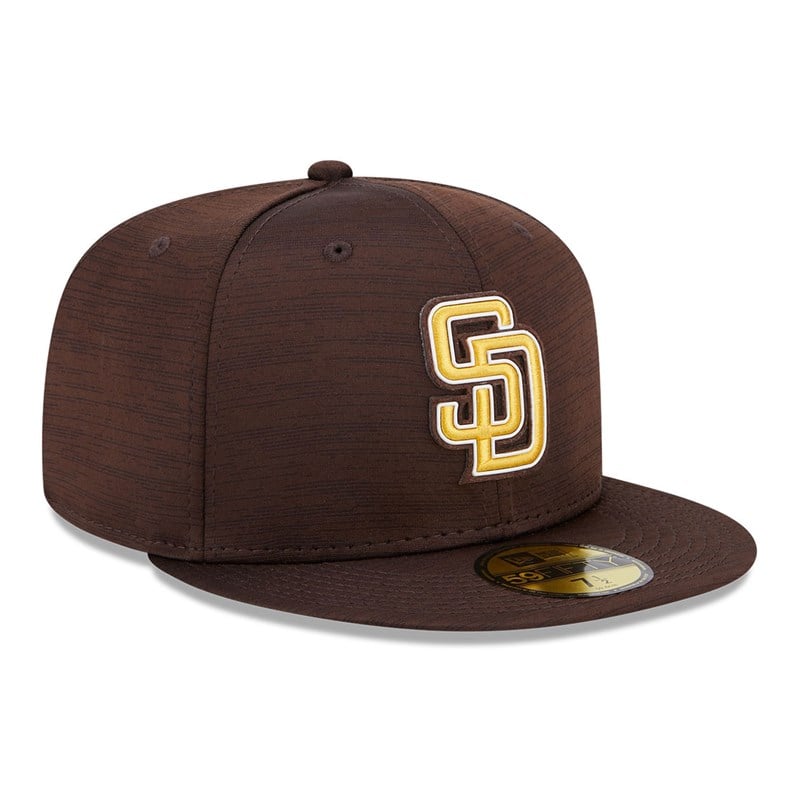 Brown New Era San Diego Padres MLB Clubhouse Fitted Cap 59fifty | JKDY47593