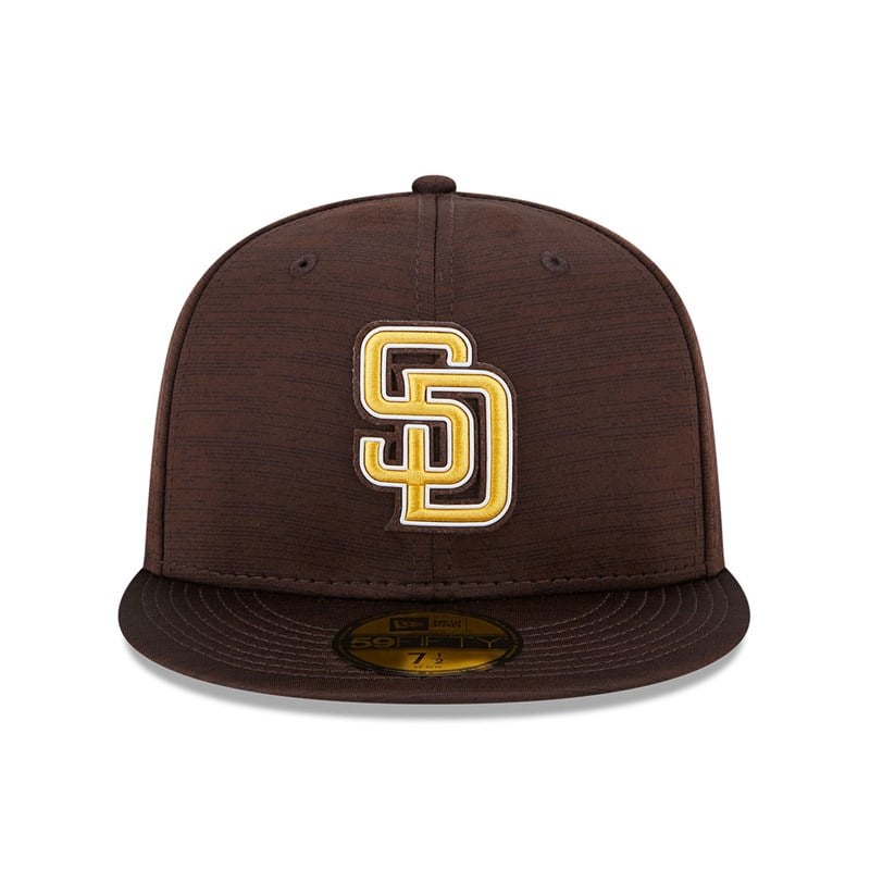 Brown New Era San Diego Padres MLB Clubhouse Fitted Cap 59fifty | JKDY47593