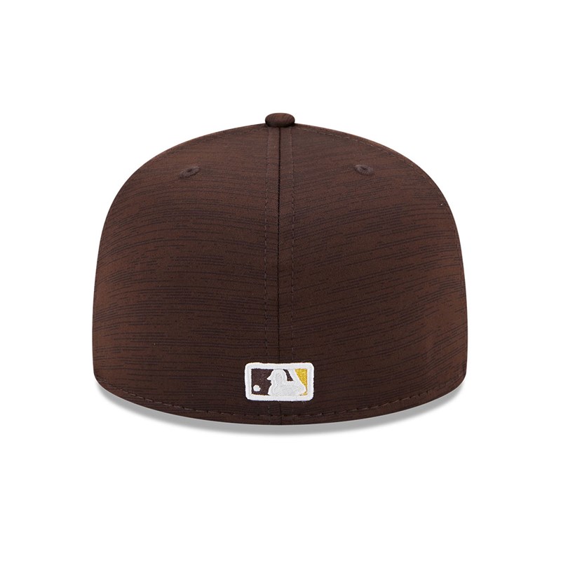 Brown New Era San Diego Padres MLB Clubhouse Fitted Cap 59fifty | JKDY47593