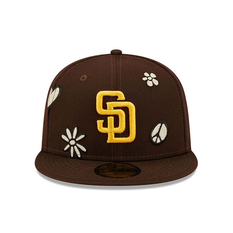 Brown New Era San Diego Padres MLB Sunlight Pop Cap 59fifty | FEHG93576